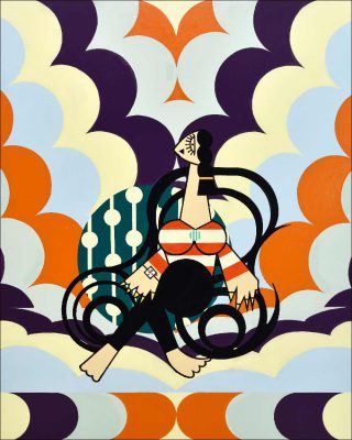 Farah Atassi, Woman in Rocking Chair 4, 2019.