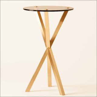 Mydriaz, Collection Faune, gueridon Phasme. Laiton.