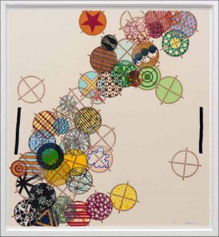 Jacob Hashimoto, The Calamitons, yet Normal Circumstance of the Universe, 2017.