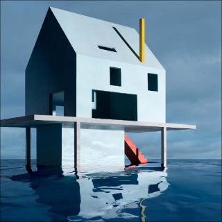 James Casebere, Blue House on Water #2 (détail), 2019.