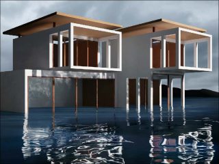 James Casebere, Santa Teresa White Duplex, 2019.