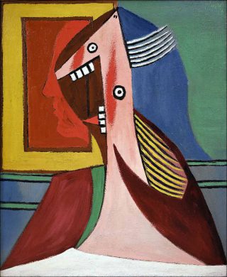 Pablo Picasso, Buste de femme avec autoportrait, 1929.