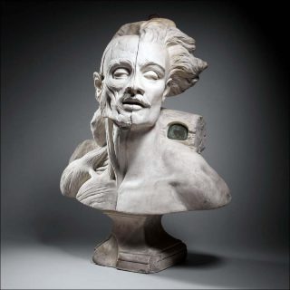 Jules Talrich, Buste de demi-écorché, XIXe siècle.