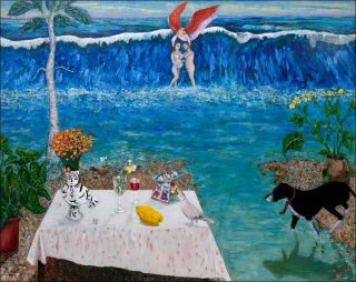 Eric Corne, La vague et l'Ange nécessaire, 2020.