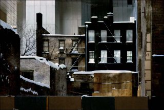 Frank Horvat, 55th Street East, Sealed up building, NY, USA, 1983.