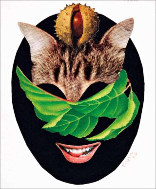 Toyen, Masques pour la pièce de théâtre de Radovan Ivsic, Le Roi Gordogane, 1976.